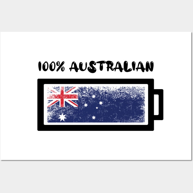 100 Percent Australian Flag Wall Art by ThyShirtProject - Affiliate